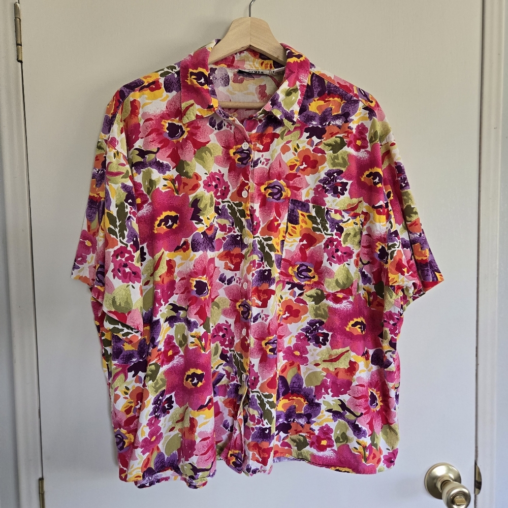 Vinatge Gitano Floral Multicolor Shirt Women's 44/24W